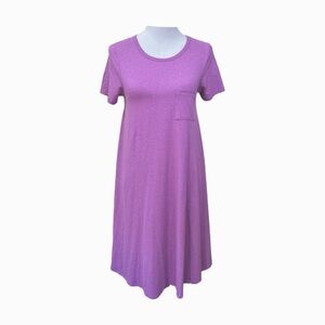 LuLaRoe Pink Heather Carly Dress Size XS Leggings Material